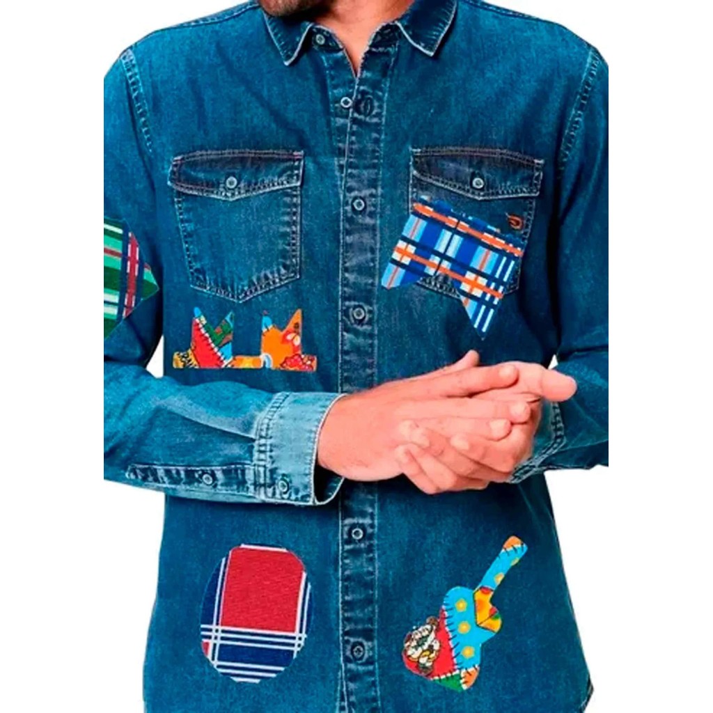 Pacote de Remendão em Tecido Xadrez e Estampa Junina Auto Colante c/ 5 Unidades