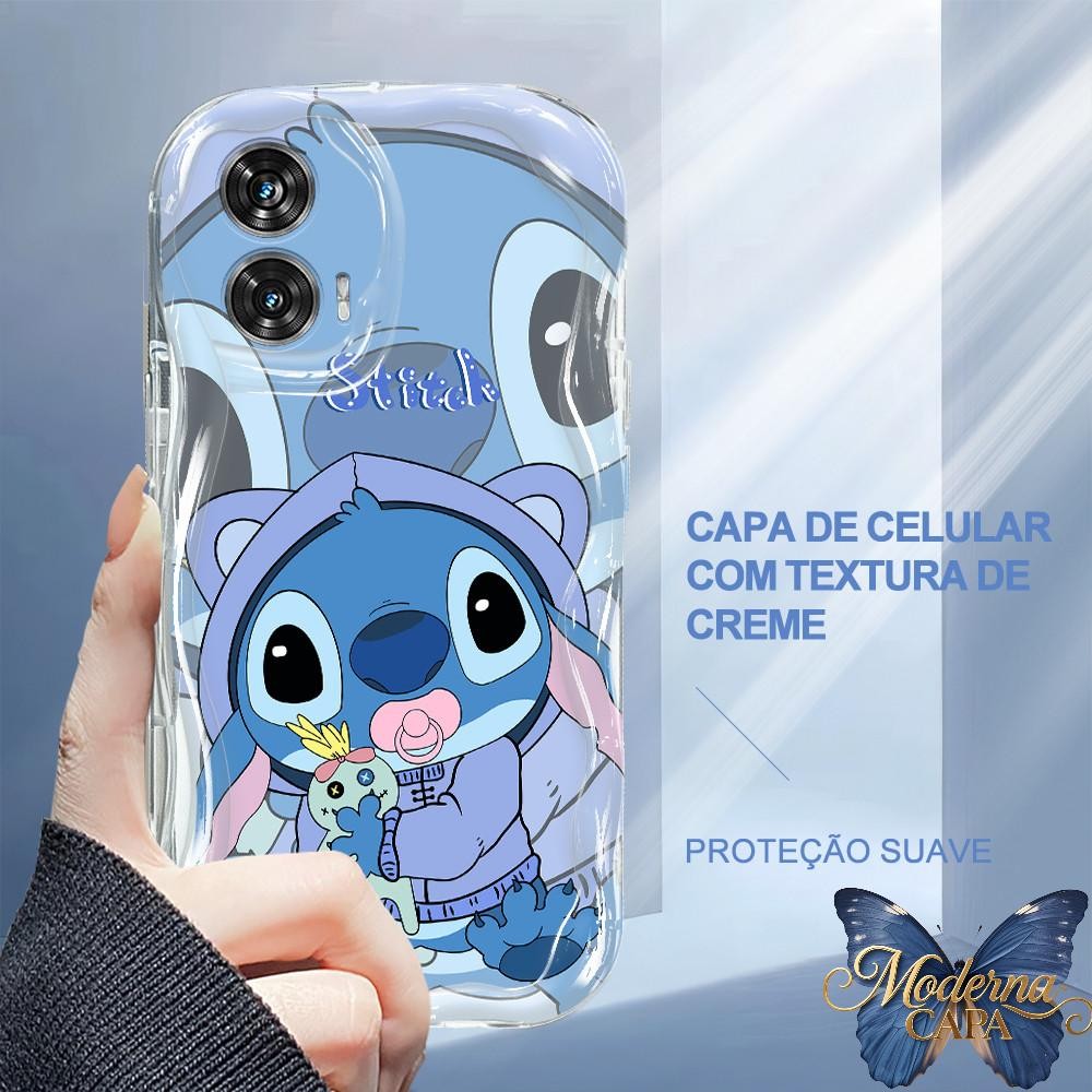 Capa Para Motorola Moto Edge 50 Fusion Capinha De Silicone Macia Protetora Celular Com Textura 3008 Stitch Case NYW em Oferta na Shopee