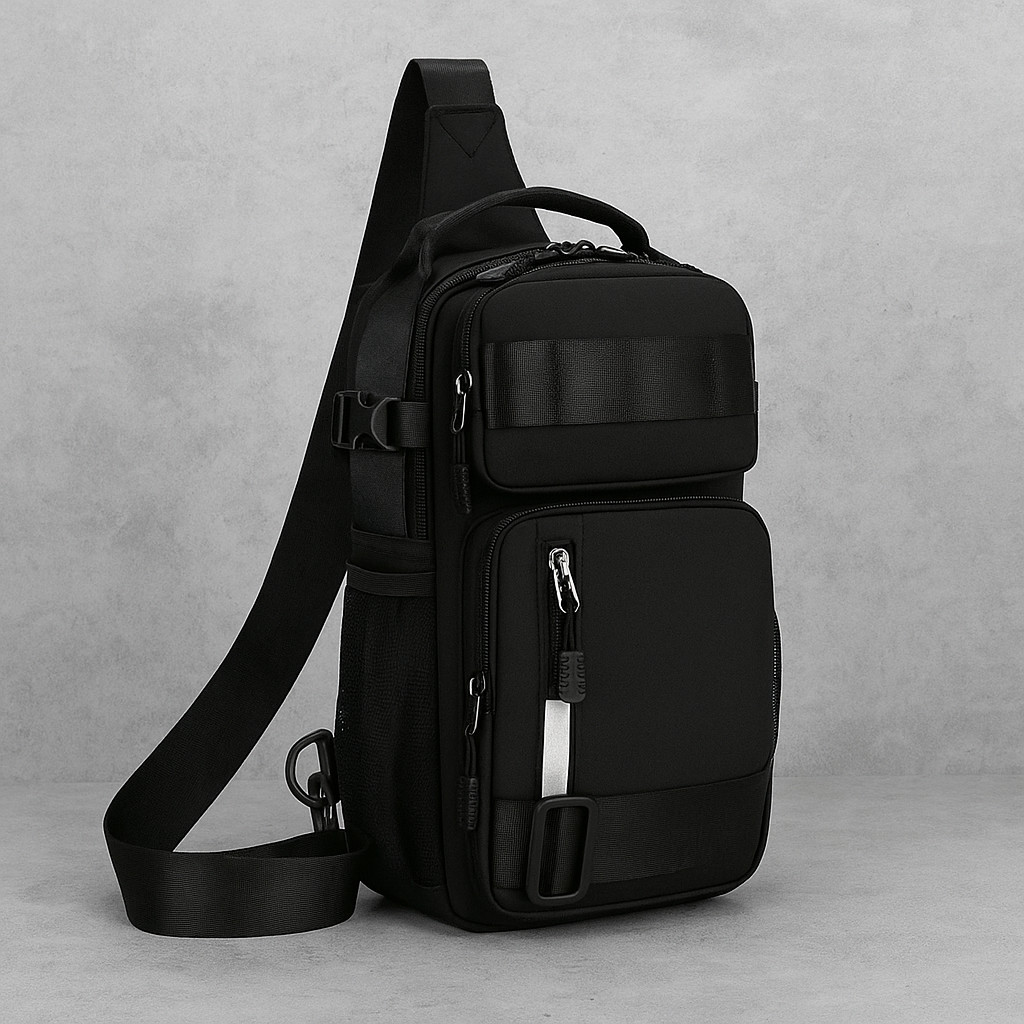 Mochila Sling Bag Shoulder Transversal Masculina Lateral Tiracolo Alça Pochete Ombro Impermeável