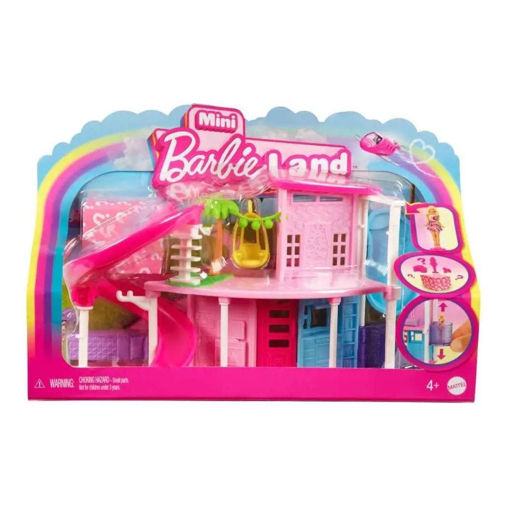Barbie Mini BarbieLand Casa de Boneca Rosa Mattel HYF44