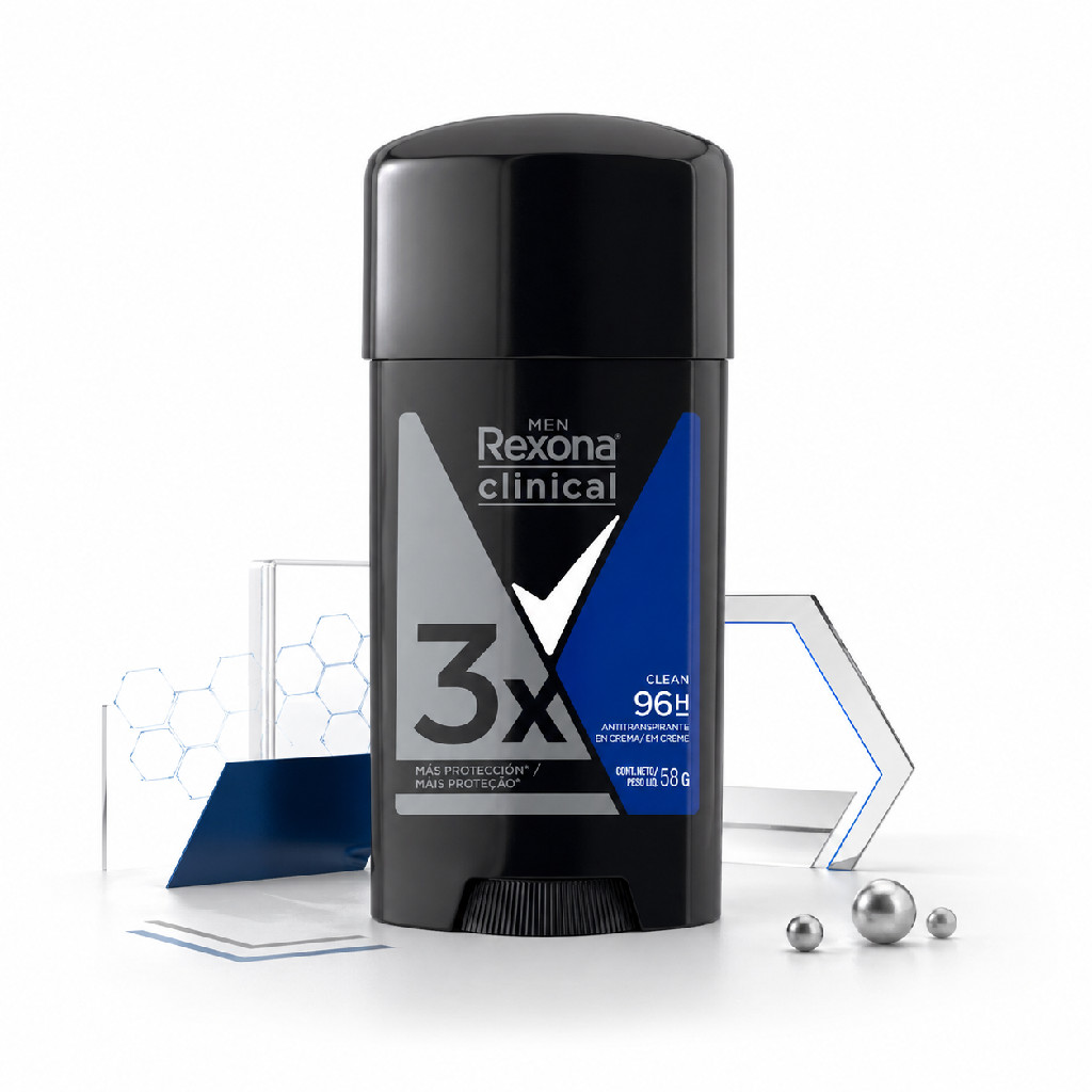 Desodorante em Creme Stick Men Rexona Clinical Clean 58g