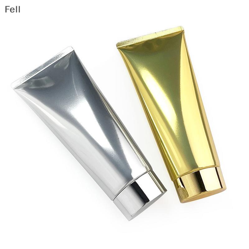 [Fel] 1 Peça Ouro Prata Vazio Recarregável Plástico Tubos Macios Garrafa Espremível Recipiente Cosmético Para Loção De L