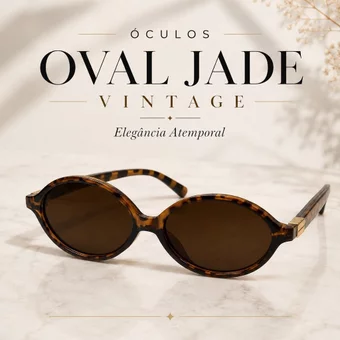 Óculos de Sol Feminino Oval Vintage Retrô UV400 Elegante Moda