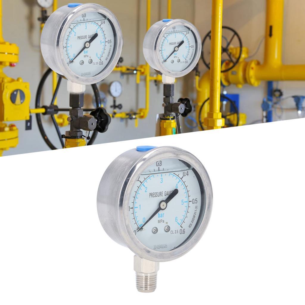 skejnojj Pressão 14 NPT Dial Vácuo Para Ar Água Óleo Hidráulico (0-0.6Mpa) Manômetro/Barômetro