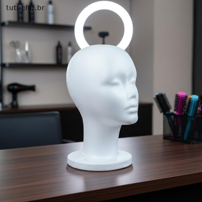 Cabeça De Manequim Feminina E Masculina De Alta Qualidade TU Para Exibição De Peruca Chapéu Material De Espuma Durável B