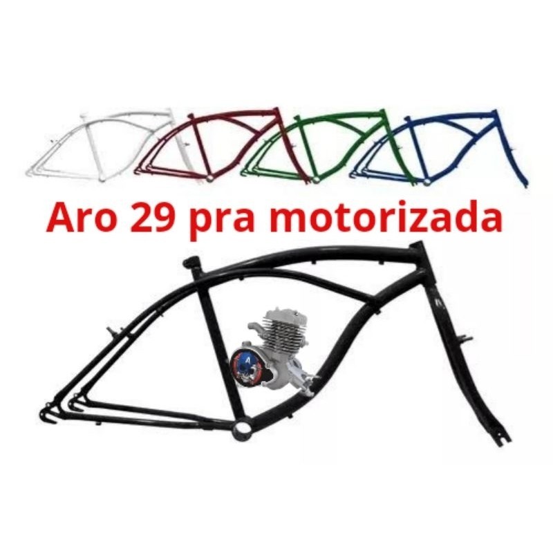 Quadro de bicicleta aro 29  Caiçara + garfo p/ motorizada