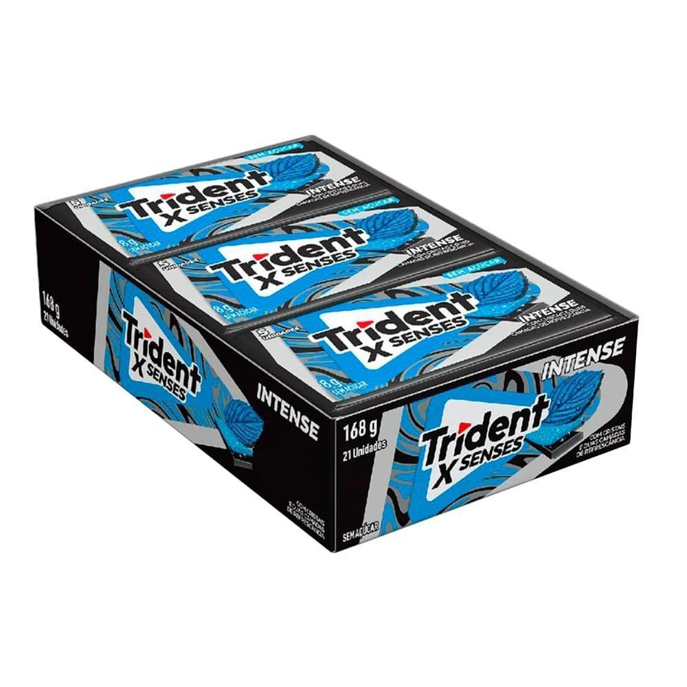 Goma de mascar Trident X Fresh Intense 8g Display com 21 unidades
