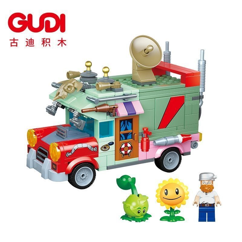 Plants vs. Zombies Blocos de Montar Educativos para Crianças, Carro Penny Compatível com Lego, Presente para Meninos HZW