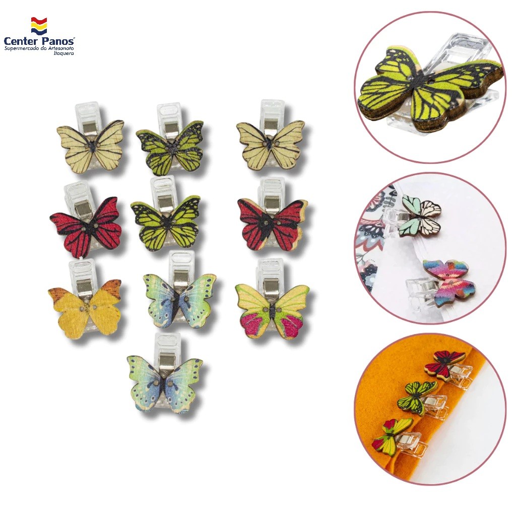 Prendedor Patch Borboleta Clipes de Costura Prendedores De Tecido Multiuso Plástico para Artesanato Patchwork Decoração