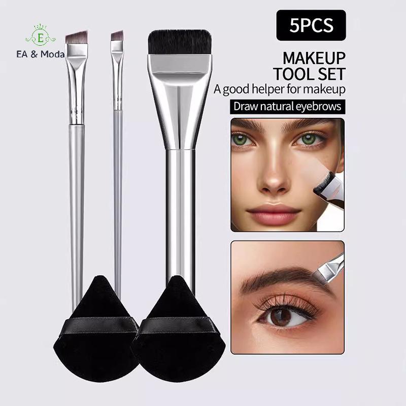 EA & Moda 5 Peças Pincel De Base Ultrafino De Uma Linha Sem Rastros Corretivo Delineador Ferramenta De Maquiagem .