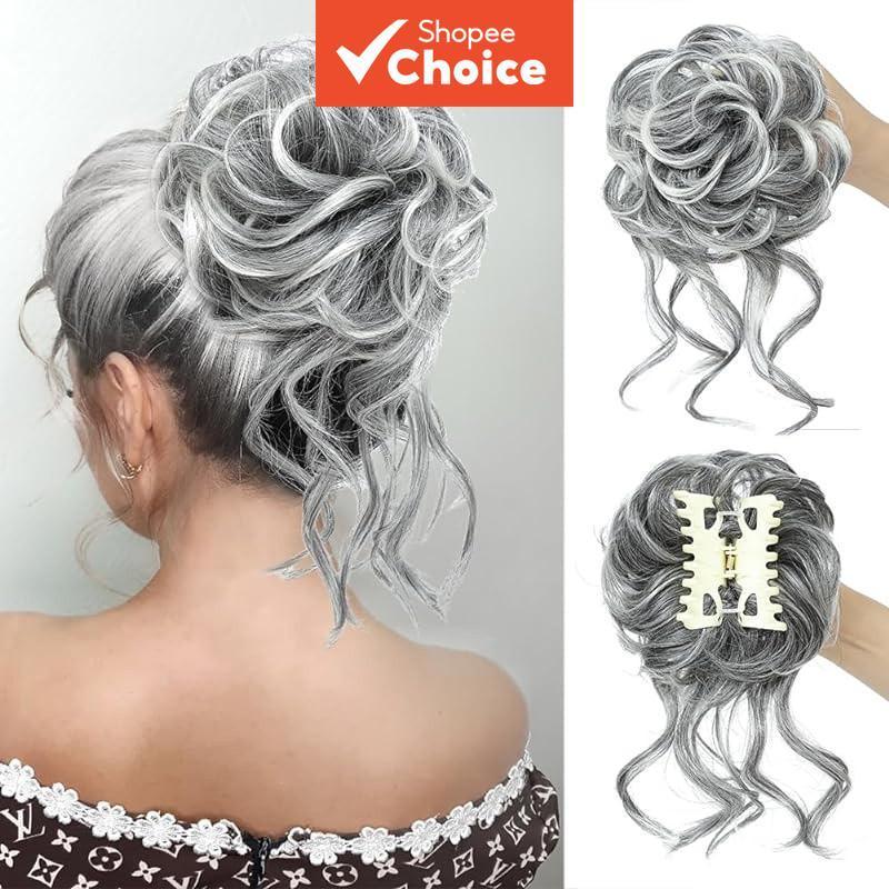 Pão Orgânico, Coque Encaracolado Feminino, Coque Realista, Coque Volumoso