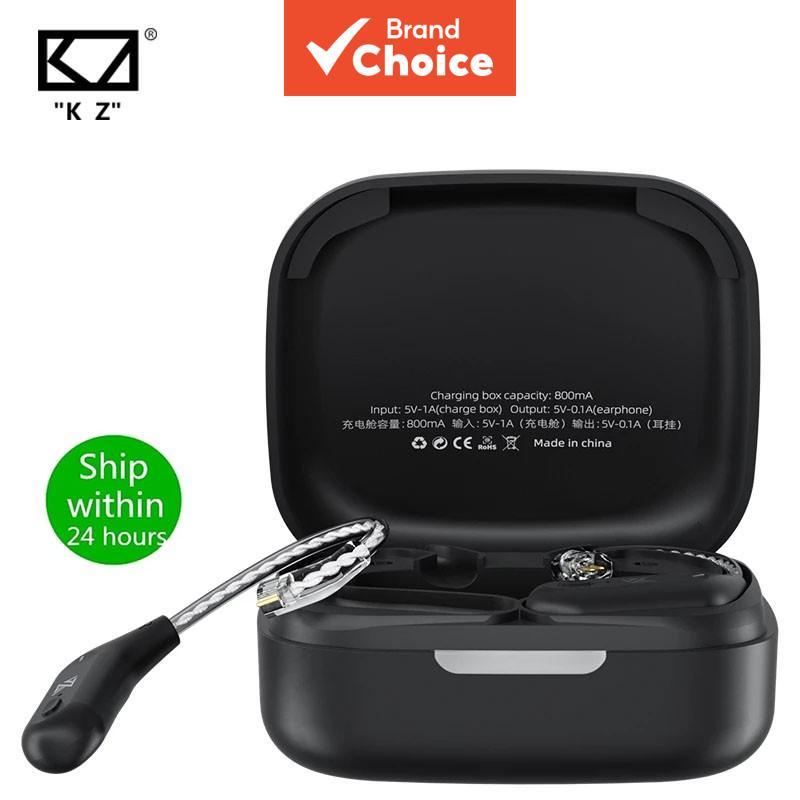 KZ AZ09 Bluetooth 5.2 Fio de Atualização Sem Fio HIFI Gancho de Orelha com Estojo de Carregamento para Fone de Ouvido KZ