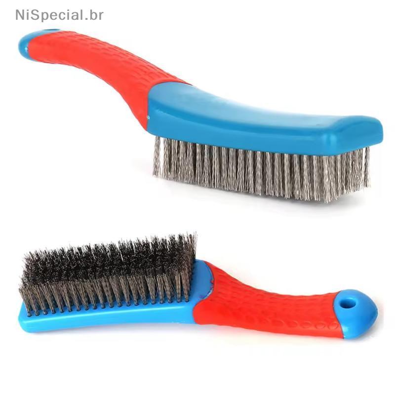 [Nis] Escova De Fio De Aço Inoxidável Resistente Com Cabo De Plástico Confortável , Perfeita Para Remover Ferrugem , Esc