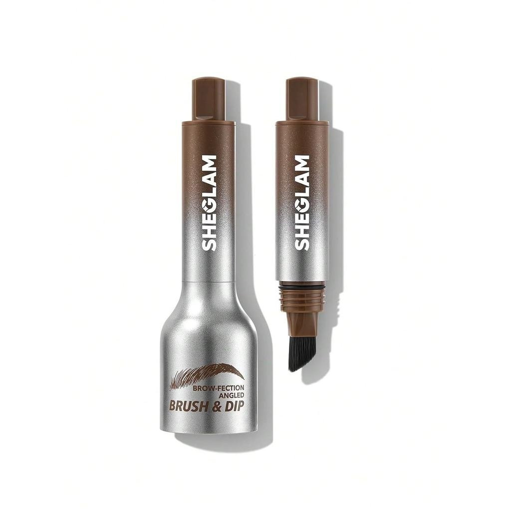 Pincel Angulado SHEGLAM Brow-Fection & Caneta para Sobrancelhas Microblading Aprimorada, Longa Duração, À Prova D'Água,