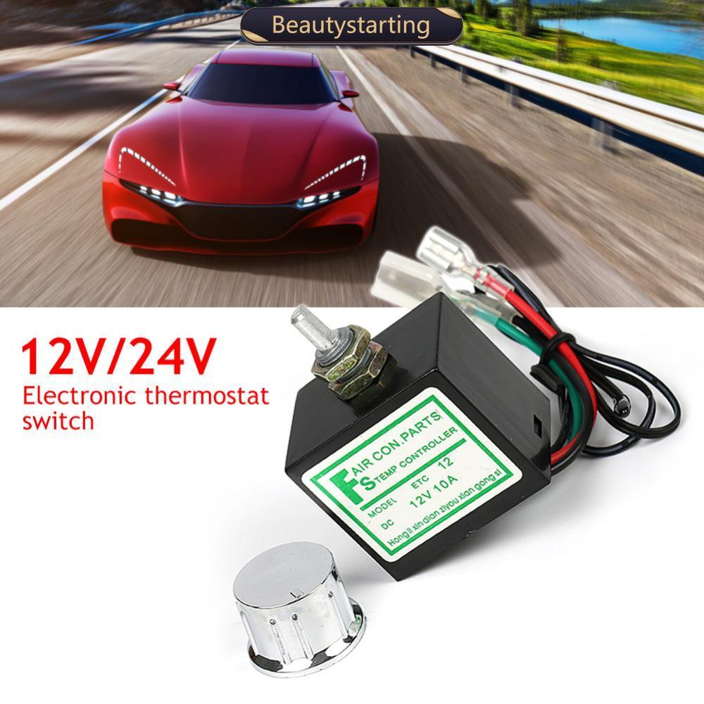 BEAUTYSTARTING 10A 12/24V Carro Ar Condicionado Termostato Eletrônico Interruptor Controle De Temperatura Acessório Auto