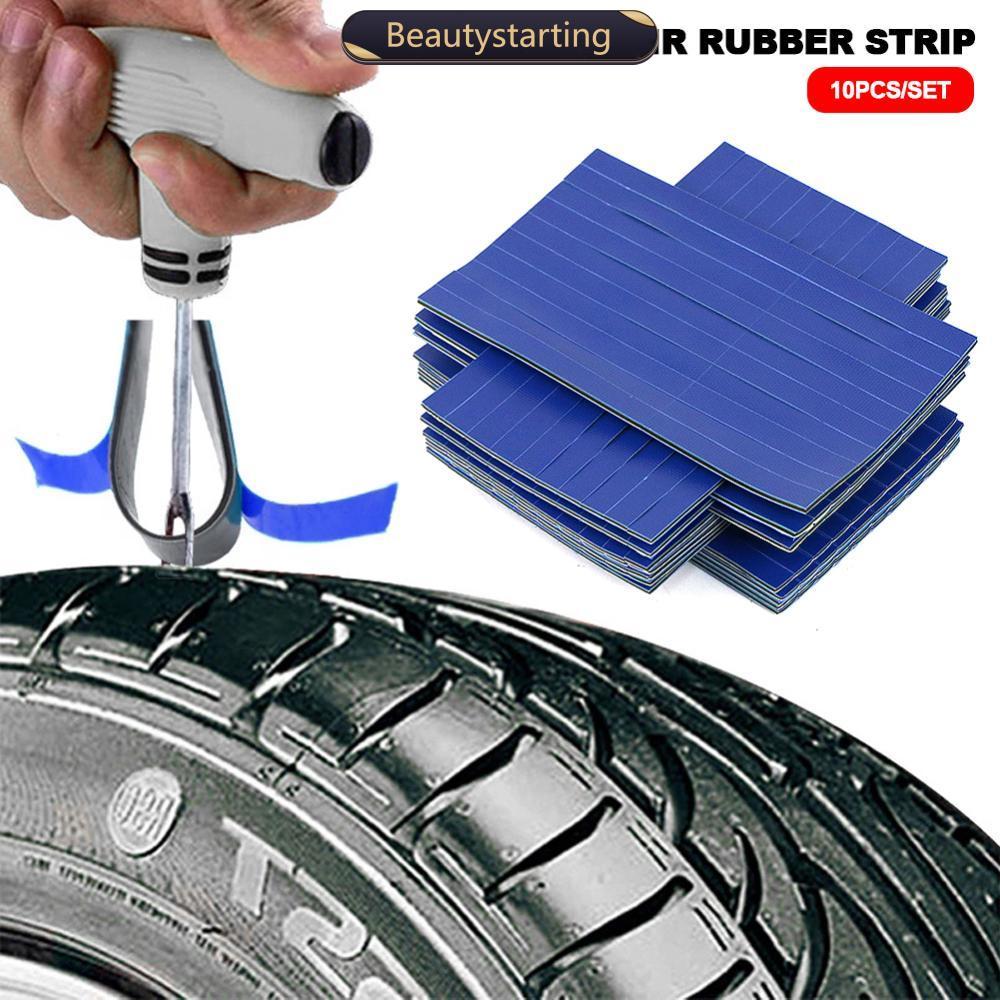 BEAUTYSTARTING 10 Pçs/Set Tira De Borracha Para Reparação De Pneus De Carro Ferramentas De Reparo De Punção De Roda De P