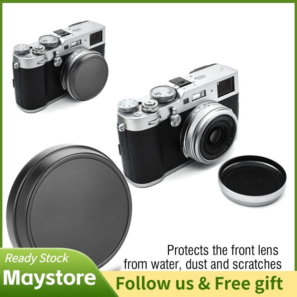 Maystoree-br Tampa frontal de metal para lente profissional, acessório fotográfico preto leve e à prova d\'água para