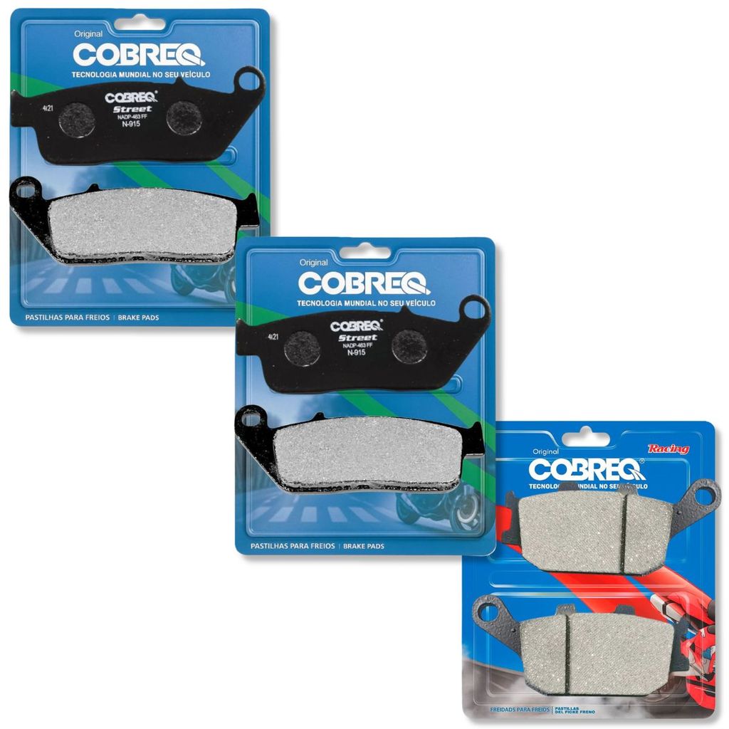 Kit Pastilhas de Freio Cb 600f Hornet Sem Abs 2002 A 2007 Cobreq