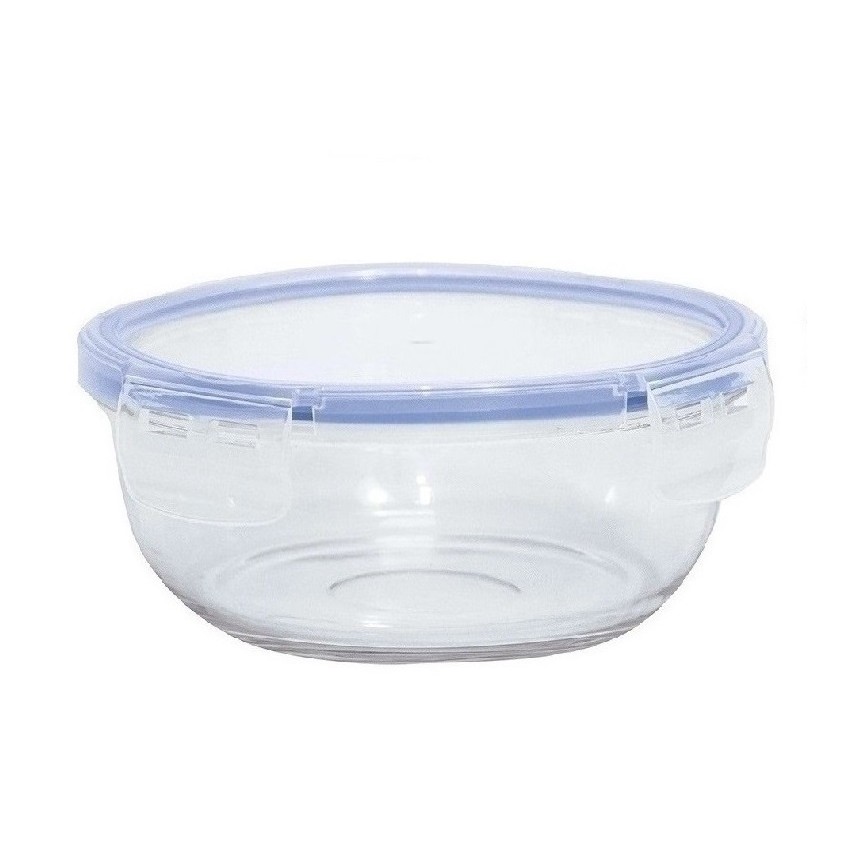 Pote Vidro Redondo Papinha Lancheira 370ml Hermético 4 Travas Antivazamento Marmita Micro-ondas Freezer Geladeira