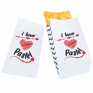 Saco Para Pastel - AntiGordura - I Love Pastel (500 unidades)