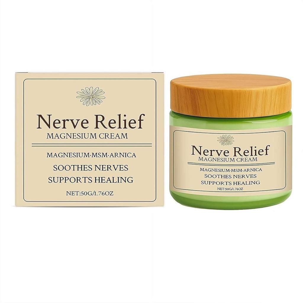 Nerve Relief Magnesium Cream, Magnesium Lotion with Arnica and M, hes Nerves & Daily hing port for Muscle Relaxation, De