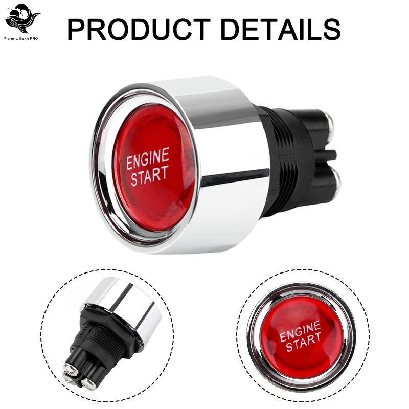 PFG 1PC 12V 50A 3 Pinos SPST Momentâneo Keyless Botão Interruptores De Partida Liga/Desliga Para Carros Marinho RV Inter