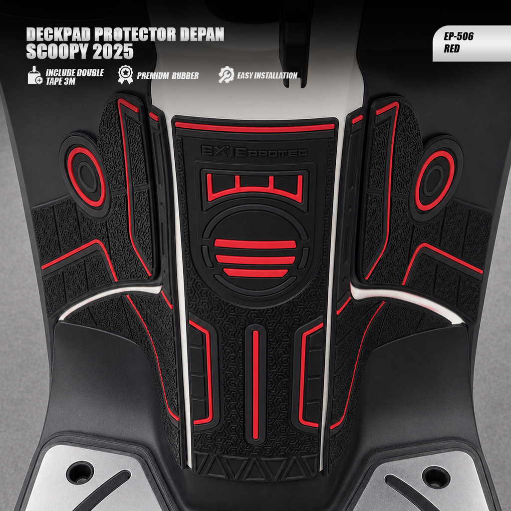 EXIE ART Deckpad Protector Scoopy 2025-2026-Protetor De Painel Frontal De Borracha Acessórios Para Motocicleta