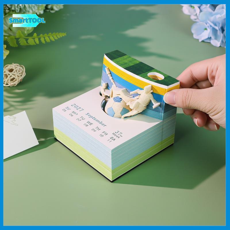 LKBG > Calendário De Mesa 2027 Com Escultura Em Papel Intrincado Páginas Removíveis Para Planejamento Diário De Escritór