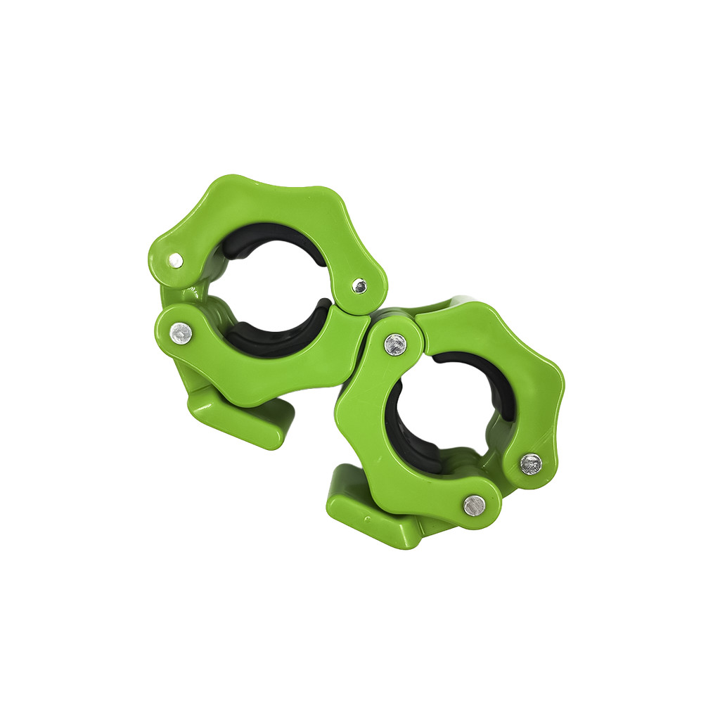 Par Presilhas Para Barra Academia 28mm Anilha Peso Cor Verde — imagem 2 de 2