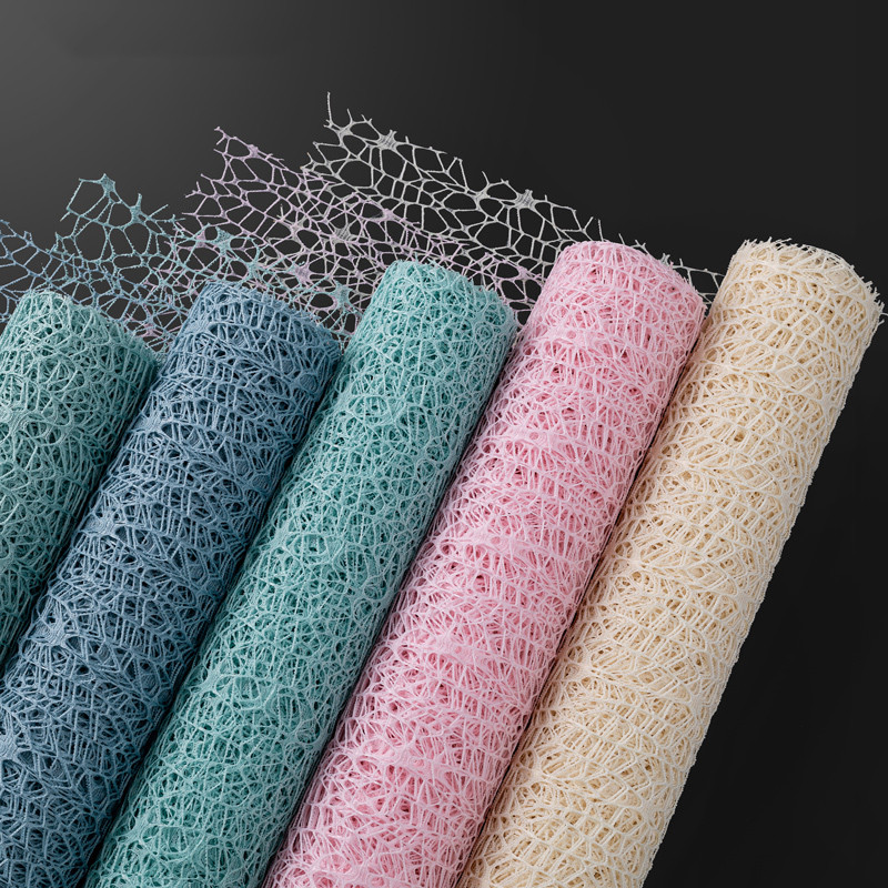 Estilo coreano Jacquard net novo estilo flor embrulho papel buquê Material pacote flor gaze artesanal rosa net gaze flor