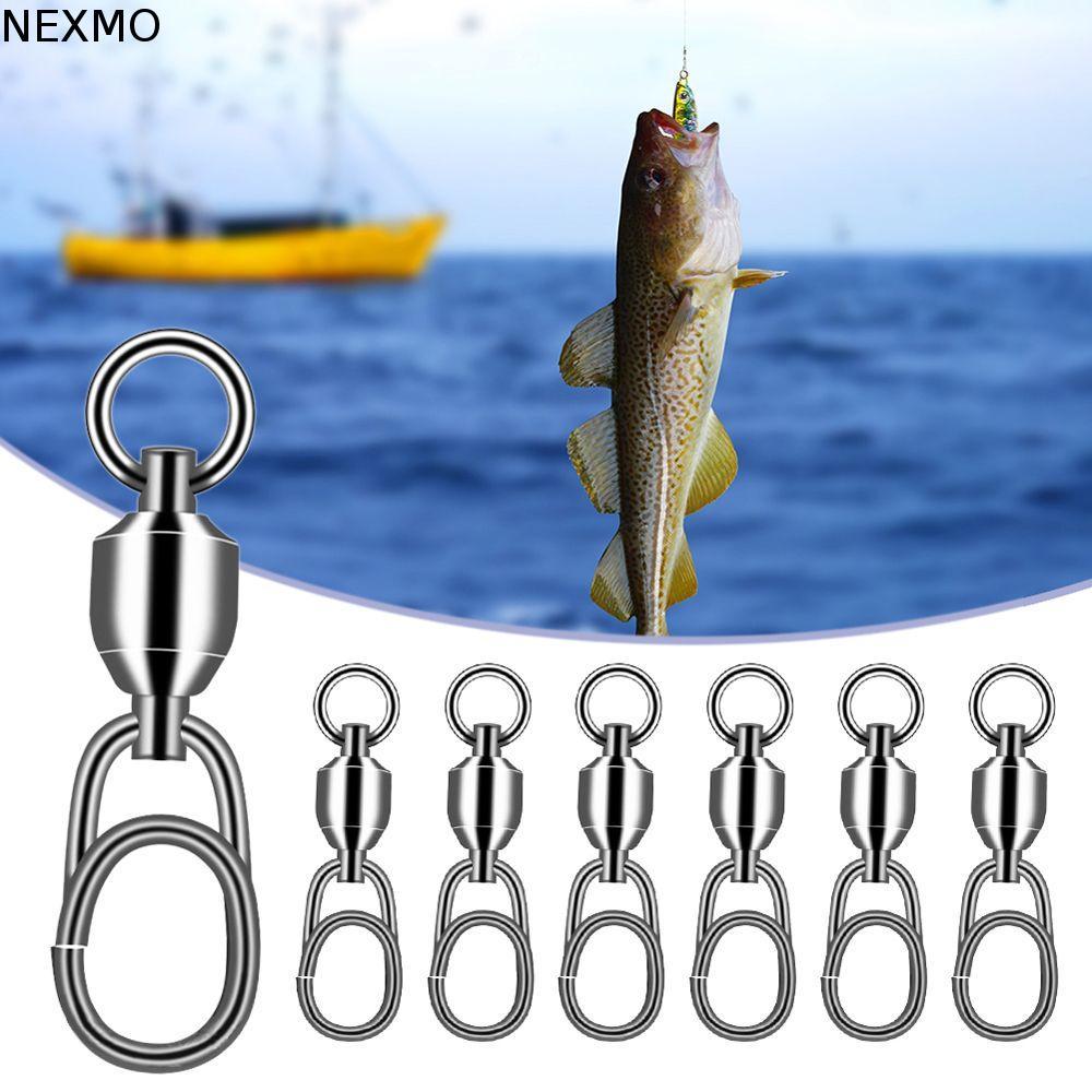 NEXMO Oval Split Rings Jig Rolling Swivel Dispositivo De Equipamento De Pesca Ferramentas 10pcs Conector De Isca