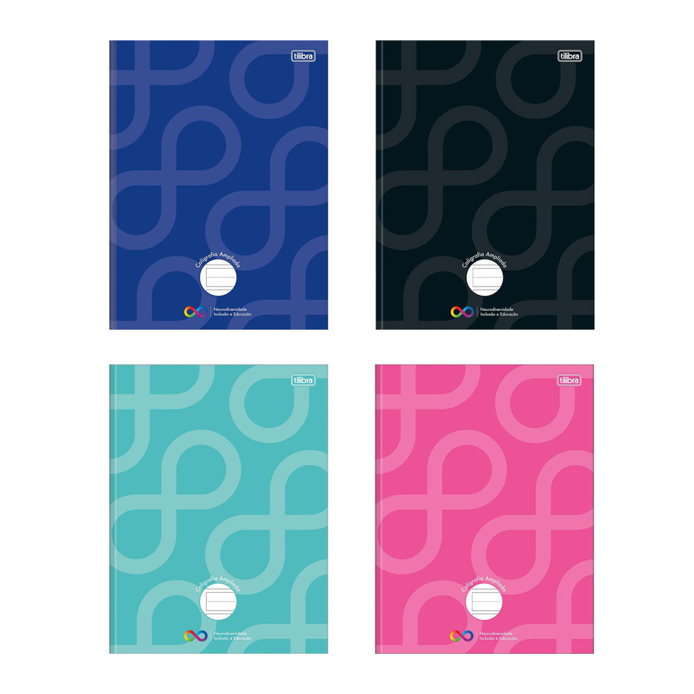 Caderno brochura capa dura caligrafia 40 folhas Neuro Tilibra