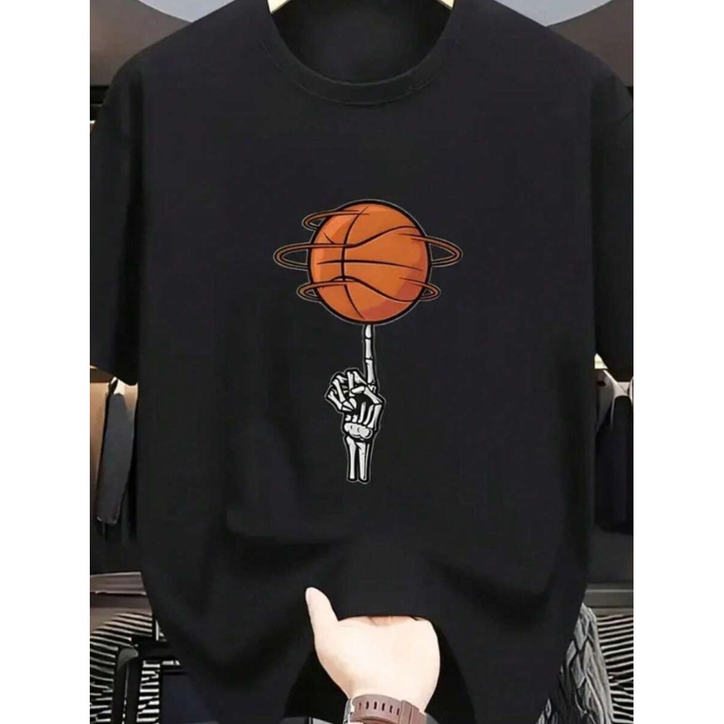 Camisa  Unissex Estampada Basquete Camisa 100% Algodão
