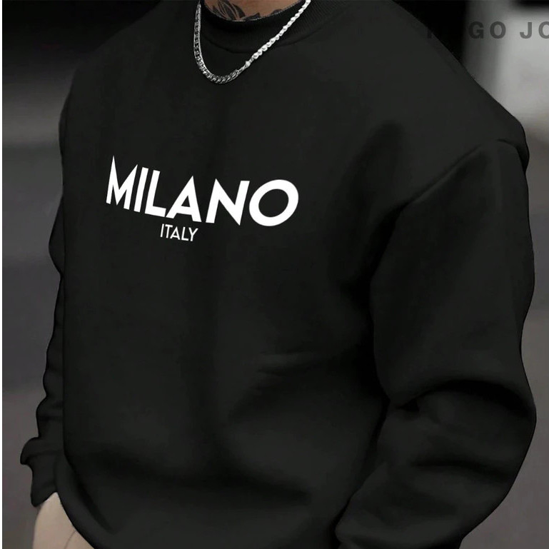 Blusa de Frio Masculina Milano Estampado Moletom Gola Redonda Felpado Nixx Store