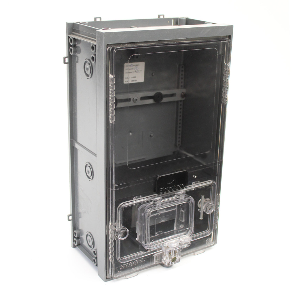 Caixa de Medição Amazonas Energia Individual para Muro Lateral Suporte para Disjuntor Acesso Frontal Strahl