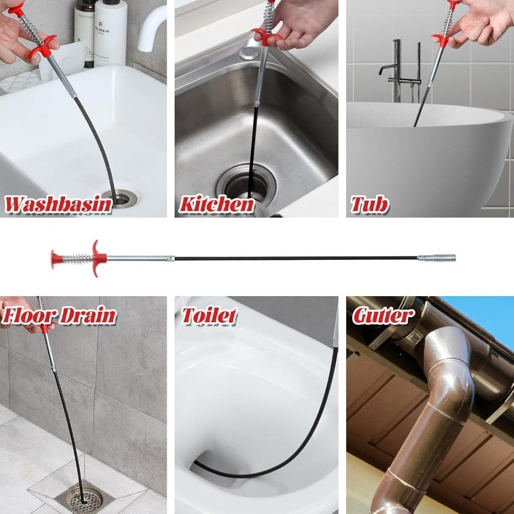 KIT 2 Desentupidor Para Ralo Com Garra e Pia Pegador de Objetos Fexíveis para coleta de garra de encanamento — imagem 2 de 2