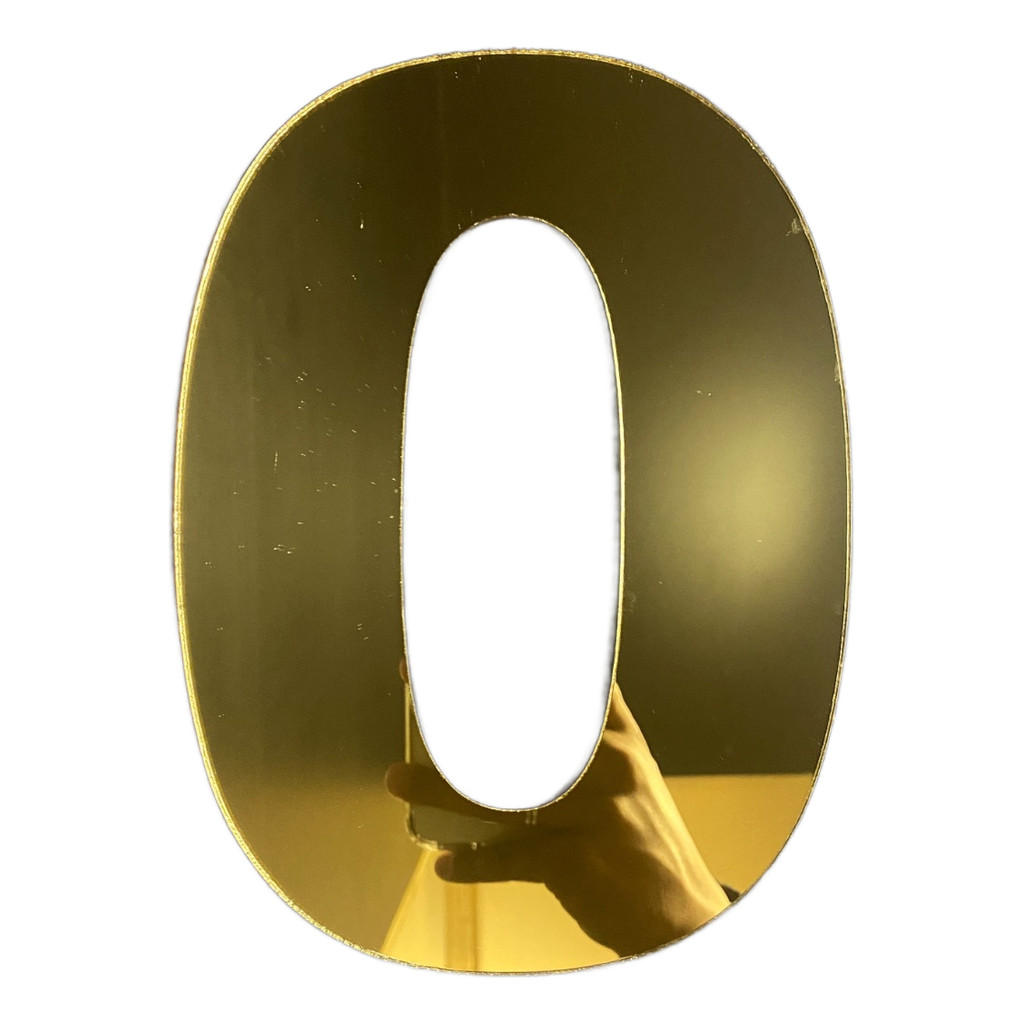 Número Residencial Acrílico Espelhado Dourado 15cm | Casa, Fachada, Apartamento, Corte a Laser em Oferta na Shopee