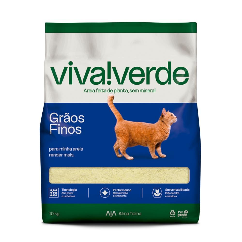 Areia Higiênica Petfive Viva! Verde Grãos Finos Para Gatos em Oferta na Shopee
