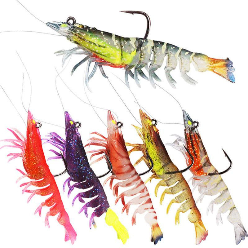 Novo Camarão Luminoso Luya Isca Macia 9cm 12g Com Gancho Ultra-Afiado Excesso De Peso Material TPE De Peixe Acessórios D