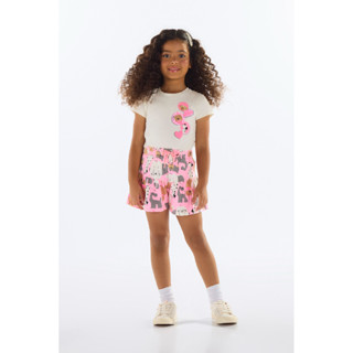 Conjunto com Blusa e Short Menina Quimby em Oferta na Shopee