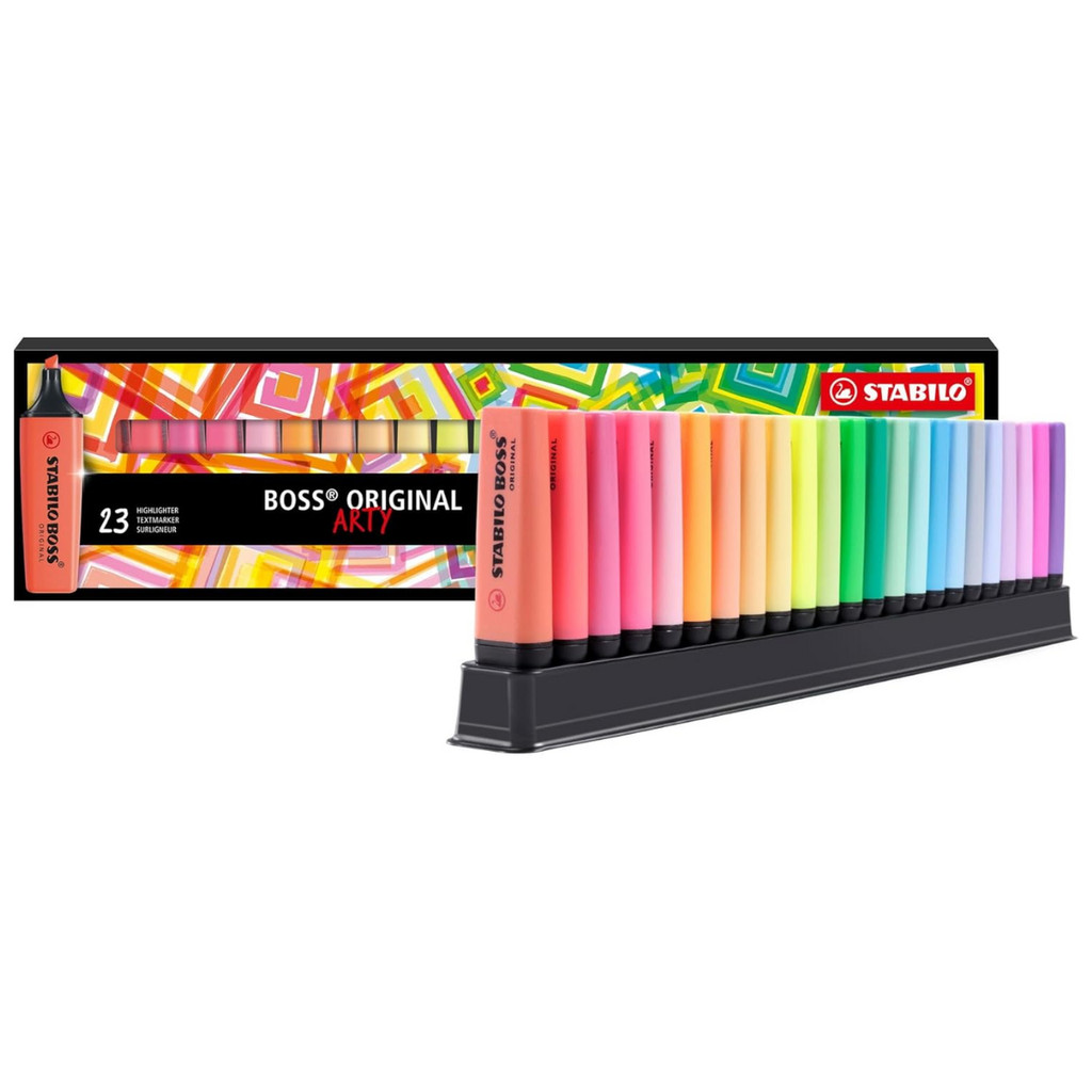 Marca Texto Stabilo Boss Arty 23 Cores + Deskset