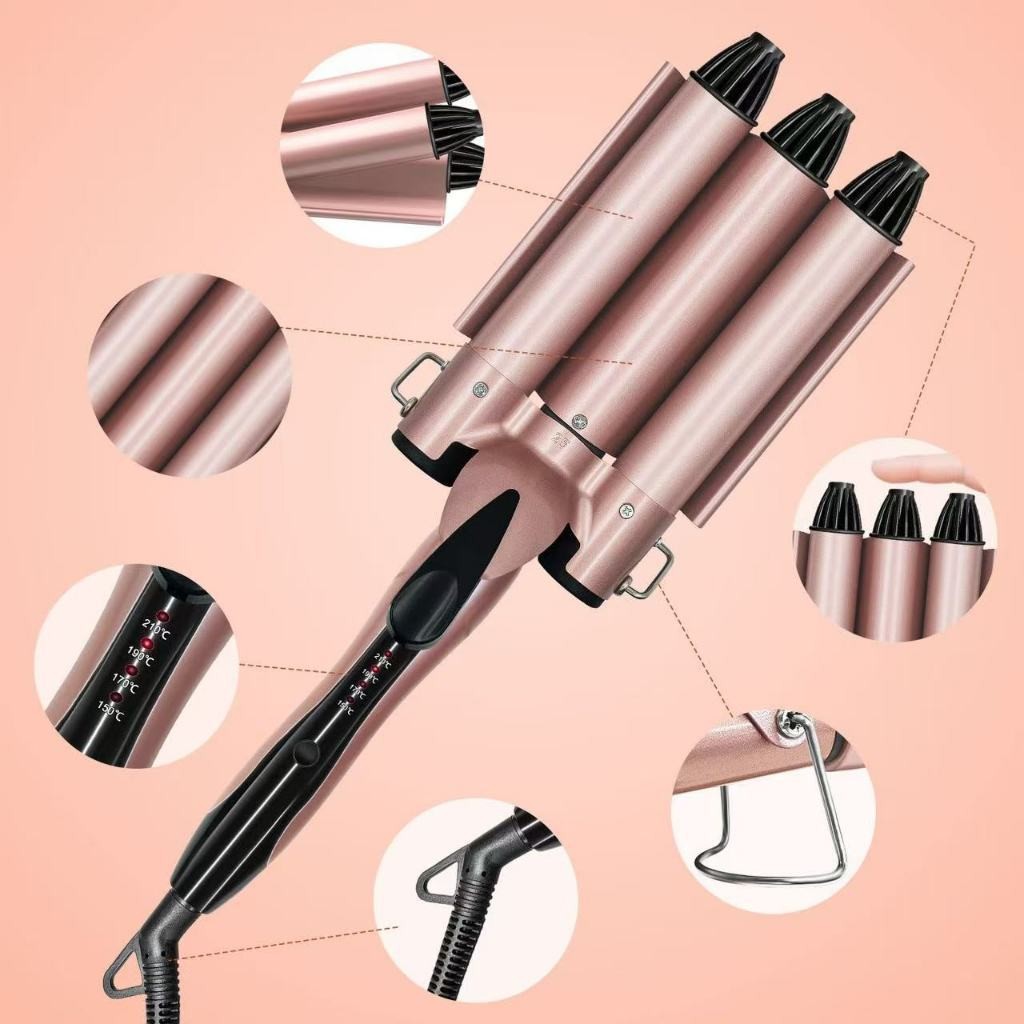 Modelador de cachos tri ondas Tri-ondas modelador 22cm de diâmetro JEHNNY