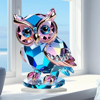 Coruja Decoração De Mesa Decorativa 2D Acrílico Temático Esculturas Animais Moderna Prateleira Com Base Para