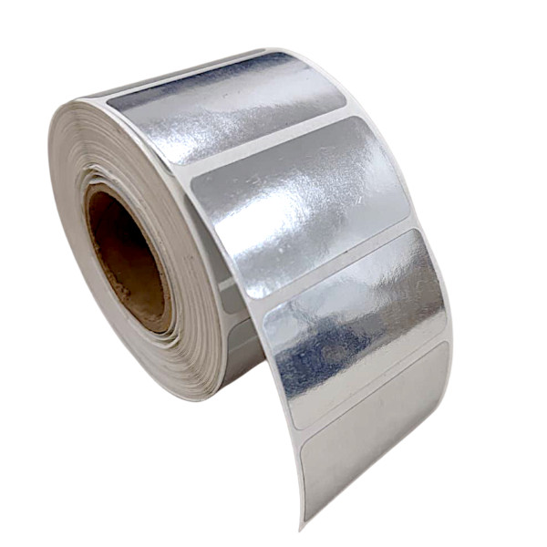 860 Etiquetas Lacre BOPP Prata Metálico 37x20 mm em Oferta na Shopee