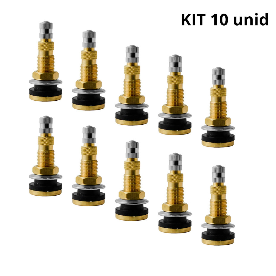10 Válvulas Pneu Trator 618A TR Bico Ar/Água Agrícola KIT