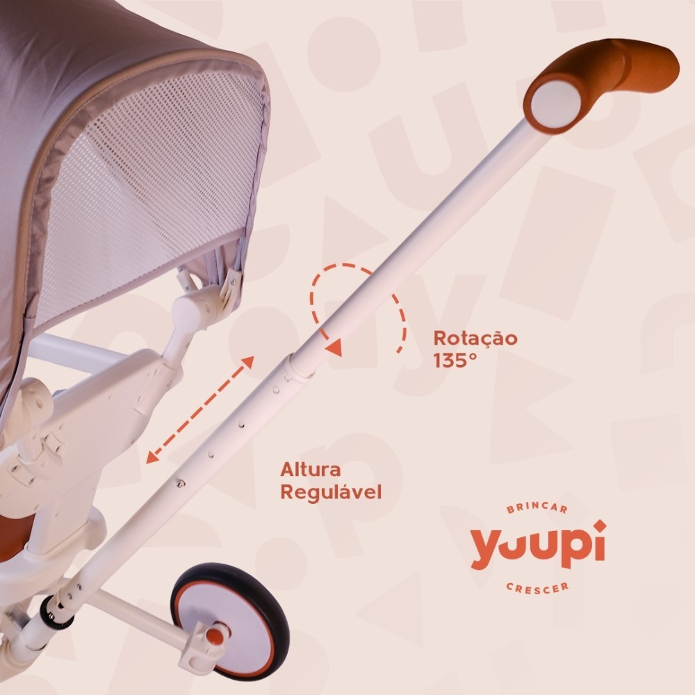 Carrinho, Triciclo, Andador e Bicicleta de Equilíbrio 4 em 1 Branco Yuupi — imagem 2 de 2