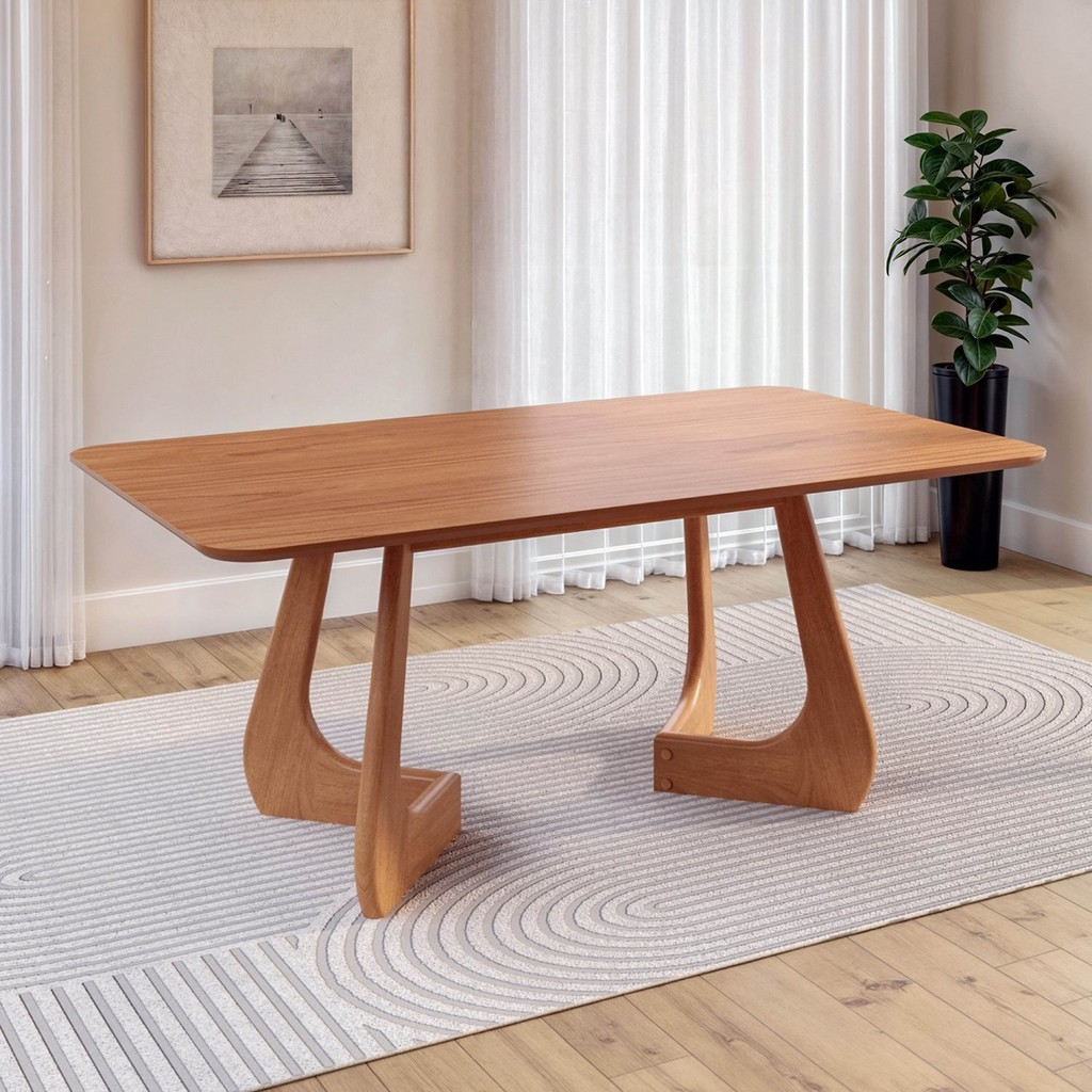 Mesa de Jantar Retangular 6 Lugares 180x100cm Paineira CabeCasa MadeiraOriginals 180