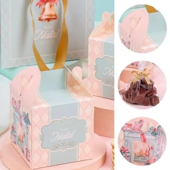 10 CAIXAS LEMBRANCINHA NATAL 9X9X9CM DOCE NATAL 5266 ( JANGO NATAL 2025 )