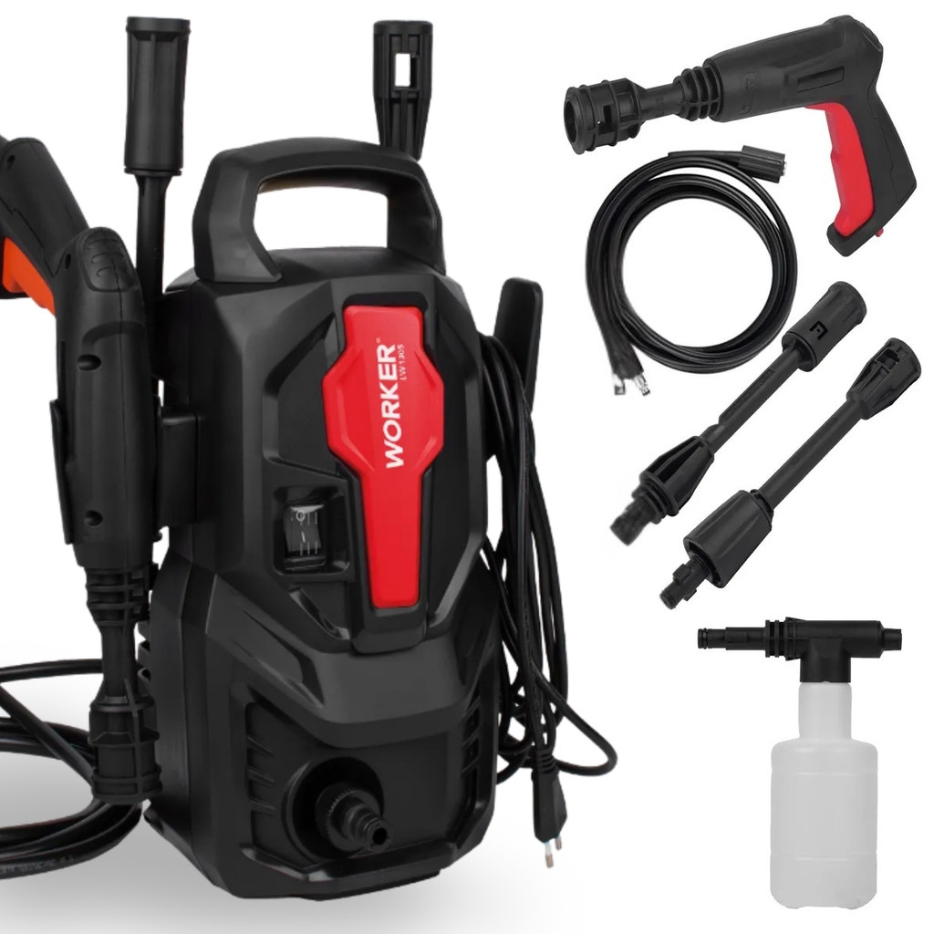 Lavadora de Alta Pressão 1200W LW1305 Hidrolavadora Compacta Worker em Oferta na Shopee