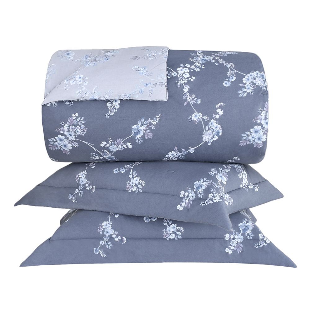 Kit Colcha Queen Gran Percalle 200 Fios Buddemeyer Louise 100% Algodão Estampado 3 peças em Oferta na Shopee